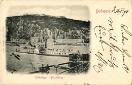 T2/T3 1898 Budapest I. Gellérthegy, Gőzhajó (EK) - Zonder Classificatie