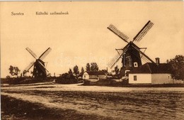 ** T1 Szentes, Kültelki Szélmalmok. Vecsevi István Kiadása / Windmills - Unclassified