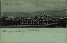 * T2/T3 1898 Veszprém, Divald. Kiadja Krausz A. Fia (EK) - Zonder Classificatie