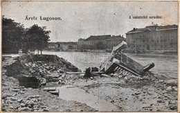 ** T3 Lugos, Árvíz; A Vasbetonhíd Maradékai / Flood In Lugoj, Damaged Iron Bridge (apró Szakadás / Small Tear) - Ohne Zuordnung