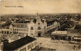 * T2/T3 1916 Nagyszalonta, Salonta; Városháza, üzletek, Ruha Raktár. Kiadja Döme Károly / Town Hall, Shops (EK) - Unclassified