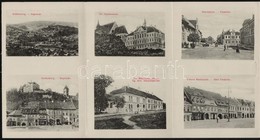 T2/T3 Segesvár, Schässburg, Sighisoara; Albumkarte / Leporellófüzet, Belül Utcaképek, Evangélikus Leányképezde, Evangéli - Ohne Zuordnung