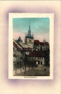 T2 1915 Segesvár, Schässburg, Sighisoara; Utcakép, Óratorony, H. Girscht üzlete. Kiadja W. Nagy / Turnul Cu Ceas / Stree - Unclassified