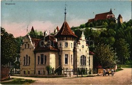 * T2/T3 1915 Segesvár, Schässburg, Sighisoara; Evangélikus Vártemplom, Utcakép / Bergkirche / Lutheran Fortified Church, - Zonder Classificatie