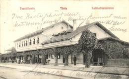 T2 Tövis, Teius; Vasútállomás étteremmel / Bahnhofrestauration / Railway Station With Restaurant - Ohne Zuordnung
