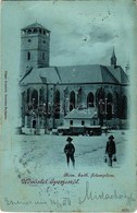 T3 1899 Eperjes, Presov; Római Katolikus Templom, Piaci árusok, Bódék. Kiadja Edgar Schmidt / Catholic Church, Market Ve - Unclassified
