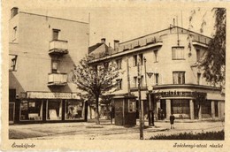 T2/T3 Érsekújvár, Nové Zamky; Széchenyi Utca, Járási Hitelszövetkezet / Street View With Shop And Credit Union (EK) - Zonder Classificatie