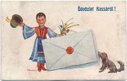 * T2/T3 Kassa, Kosice; Népviseletes Leporellolap / Folklore Leporellocard S: Klaudinyi - Unclassified