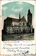 T2/T3 1908 Kassa, Kosice; Nagy Templom, Dóm. Kiadja Feitzinger Ede 1902/12. / Cathedral (kopott Sarkak / Worn Corners) - Zonder Classificatie