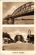 T2/T3 1939 Komárom, Komárno; Duna Híd, Vámház, Sorompó. Kiadja Szelőczey / Danube Bridge, Customs Office, Barrier (ragas - Zonder Classificatie