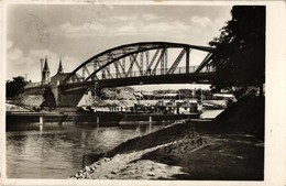 T2 Komárom, Komárno; Nagy Duna Híd, Uszály / Bridge, Barge - Zonder Classificatie