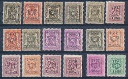 BELGIE - Typo Préo/Precancels - Selectie 485 - Zonder Gom/sans Gomme - Typografisch 1936-51 (Klein Staatswapen)