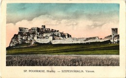 T2/T3 1923 Szepesváralja, Spisské Podhradie; Szepes Vára. Kiadja Jan Dolák / Zipser Schloss / Spissky Hrad / Castle (EK) - Zonder Classificatie