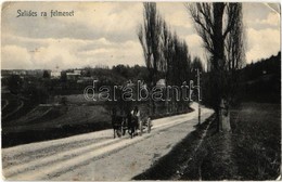 T3 1906 Szliács, Sliac; Szliácsra Felmenet, Lovasszekér / Road To Sliac, Horse Cart (EK) - Zonder Classificatie
