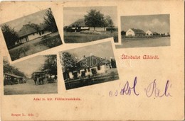 T2 1901 Ada, Földmíves Iskola. Berger L. Kiadása / Farmer's School - Unclassified