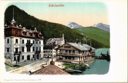 ** T1 Achenkirch, Hotel Scholastika Am Achensee. Purger & Co. Photocromiekarte 138. - Ohne Zuordnung