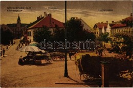 T2 Neunkirchen, Kirhcengasse, Holzplatz, Herrengasse / Market Square With Horse Carts - Non Classificati