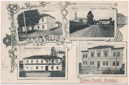 T3/T4 1909 Radkov, Ratkau; Gasthaus Frei, Kirche, Gasthaus Wladarsch, Gasthaus Wilscher, Schule / Inns, Hotels, Church,  - Non Classés