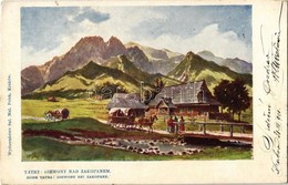 T2/T3 1901 Tátra, Magas Tátra, Vysoké Tatry; Giewont Nad Zakopanem / Mountains, Artist Signed (EK) - Ohne Zuordnung