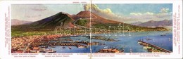 ** T2/T3 Napoli, Naples; Travel By The Vesuvius Railway When Visiting The Crater, Eremo Hotel. Advertising Folding Card - Unclassified