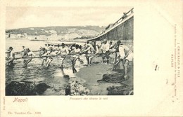 * T2 Naples, Napoli; Pescatori Che Tirano Le Reti / Fishermen Pulling The Fishing Nets; J. Chiurazzi & Fils - Non Classificati