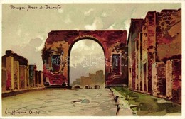 ** T1/T2 Pompei, Arco Di Trionfo, E. Ragozino Litho S: Craffonara - Non Classés