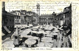 T2/T3 Verona, Piazza Delle Erbe E Mercato / Fruit Market (fl) - Non Classificati