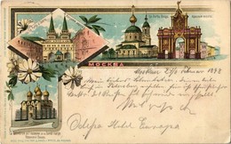 T2/T3 1898 Moscow, Moskau, Moscou; La Porte D'Iberie, La Porte Rouge, La Cathedrale De L'Ascension De La Sainte Vierge / - Unclassified