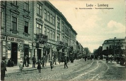 ** T2 Lviv, Lwów, Lemberg; Ul. Kazmierzowska / Kazmierzowskagasse / Street View, Shop Of Kalmen S. Ehrenpreis, Hotel, Tr - Non Classificati