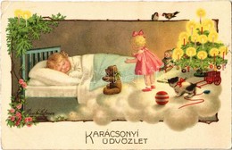 ** T3 Karácsonyi üdvözlet / Christmas Children Art Postcard. D.A.G.B. Litho S: Pauli Ebner (r) - Unclassified