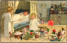 * T2/T3 1926 Christmas Children Art Postcard. August Rökl Nr. 1443. Litho S: Pauli Ebner (EK) - Non Classificati