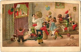 * T2/T3 Children Art Postcard, Christmas. D.A.G.B. No. 2797. Litho S: Pauli Ebner - Ohne Zuordnung