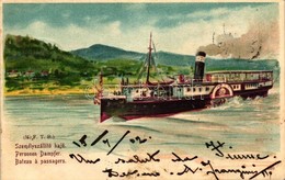 T2 MFTR Személyszállító Hajó / Hungarian Passanger Steamship, Litho S: Heyer - Non Classés