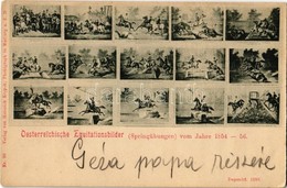 * T2 Oesterreichische Equitationsbilder (Springübungen) Vom Jahre 1854-56 / Austrian Military Horse Jump Training - Ohne Zuordnung