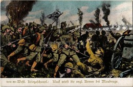 ** T2 Westl. Kriegschauplatz, Kluck Wirst Die Engl. Armee Bei Maubeuge. Zum Gloria-Viktoria Album Kriegsfürsorgeamt Seri - Non Classificati