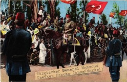 ** T3 Le Généralissime Mahmoud Chefket Pacha / Mahmud Shevket Pasha, Ottoman General And Statesman, Turkish Flags (Rb) - Ohne Zuordnung