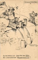 T3 Die Wasserdichte Hose / The Waterproof Pants. WWI German Military Humour S: K. Pommerhanz. 1916. (ázott / Wet Damage) - Unclassified