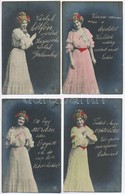 A Hét Napjai - 7 Darabos Teljes Romantikus Képeslapsorozat, Jó állapotban 1906-ból / Days Of The Week - Complete, 7-part - Ohne Zuordnung