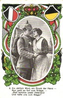 T2/T3 Viribus Unitis Propaganda Card, German Soldier, Hungarian Woman (EK) - Unclassified