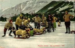T2/T3 Plaisirs D'hiver. En Gymkana. Editions Louis Burgy & Co. 498. / Wintersport / Winter Sport, Sledding Ladies At The - Non Classés