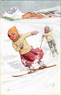 ** T1 Wintersport / Skiing Children, Winter Sport. B.K.W.I. 2900-3. S: K. Feiertag - Unclassified