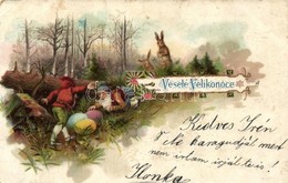 T2/T3 Easter, Dwarves With Rabbit, Litho (EK) - Ohne Zuordnung