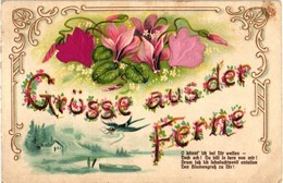 * T4 Grüsse Aus Der Ferne / Greeting Card, Emb. Litho Silk Card (pinhole) - Non Classificati