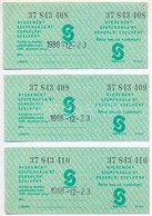 1987-1988. 'Skála' Sorsolási Szelvény Bélyegzéssel (8x) T:II - Non Classificati