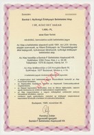 Budapest 1995. 'Bankár I. Nyíltvégű értékpapír Befektetési Alap' Bemutatóra Szóló Befektetési Jegye 1000Ft-ról, 'MINTA'  - Zonder Classificatie