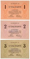 Budapest ~1920. 1K + 2K + 3K 'Pester Lloyd' Utalvány Hátoldalon Bélyegezve T:I,I- / Hungary / Budapest ~1920. 1 Korona + - Non Classés