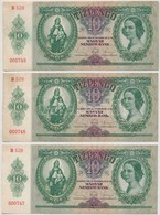 1936. 10P (5x) Sorszámkövetők T:II,III - Zonder Classificatie