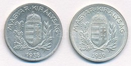 1938-1939. 1P Ag (2xklf) T:1- Patina Adamo P6 - Zonder Classificatie