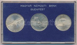 1956. 10Ft + 20Ft + 25Ft Ag '10 éves A Forint' Sor Kék MNB Tokban T:1 Adamo EM4, EM5, EM6 - Zonder Classificatie