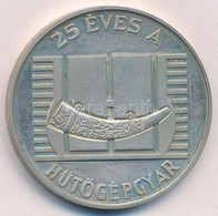 1977. '25 éves A Hűtőgépgyár / 1952-1977 Jászberény' Peremén Jelzett Ag Emlékérem (43g/0.835/42,5mm) T:1- (eredetileg PP - Unclassified